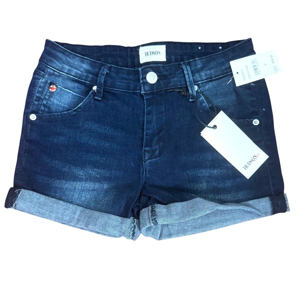 Hudson Collin Roll Cuff Short Kids 16 Super Stretch Low Octane Classic Dark Blue